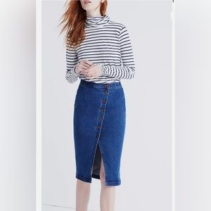 Madewell Blue Asymmetrical Skirt